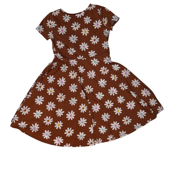 Girls Terracotta Daisy Print Sz 12 Jumping Beans Casual Short Sleeve Dress 1694 - Picture 2 of 4